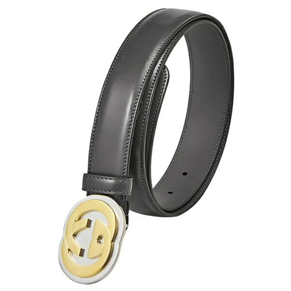 Gucci Belt Interlocking G Dark Gray - Picture 2 of 8